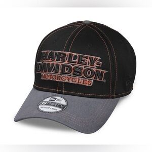 New Harley Davidson Colorblocked Fitted 39THIRTY Basbeall Hat medium large